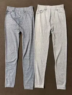 2枚セット　ジーンズ・ジーパン風　スパッツ　レギンス