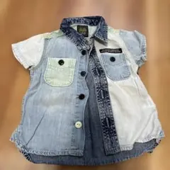 BREEZE デニムシャツ風 半袖 95サイズ