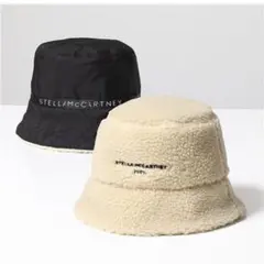 ステラマッカートニー　バケハ　おしゃれリバーシブルボアバケットハット　ムートン