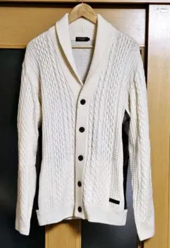 ブラックレーベルクレストブリッジ 限定ショールカラーカーディガン サイドチェック