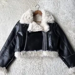 24AW完売☆MURUA ヴィンテージライクショートフェイクムートン ジャケット