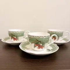 ノリタケ　ロイヤルオーチャード　カップ＆ソーサーセット　3客