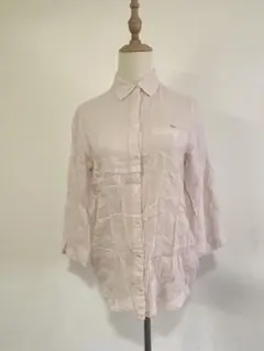 Lacoste ピンク ストライプ ボタンダウンシャツ　サイズ38☆