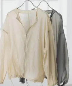 25SS Spick & Span シアーフロントZIPブルゾン ベージュのサムネイル