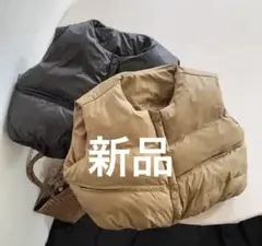 新品です‼️中綿ダウンベスト ベージュ 90size