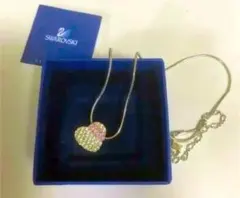 未使用 スワロフスキー♡ハート ネックレス ♡可愛いlovely リバーシブル