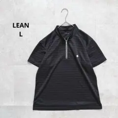 LEAN アシックス　ハーフジップ　半袖　Tシャツ シアー　ゴルフウェア　【L】のサムネイル