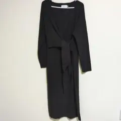 AZUL by moussy　ニットカシュクールロングワンピースM