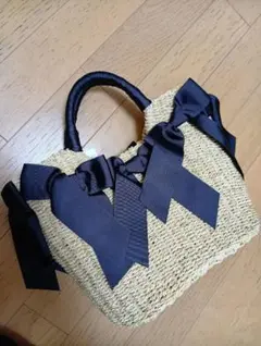 専用限定値下げ！ケイトスペード かごバッグ ストローバッグ ボーダー