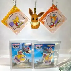 ポケモン　コメダ珈琲　セブンイレブン限定　ぺたんこマスコット　5個セット