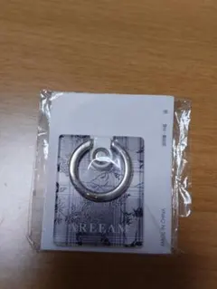 【新品未使用】ノベルティ Areeam スマホリング チェック柄 グレー