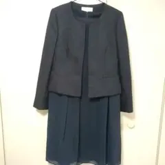 Shelly Ann ネイビー ワンピーススーツ スカートつき