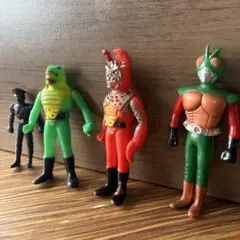 ポピー 仮面ライダー スカイライダー ソフビ フィギュア 4点セット レトロ ポピー 仮面ライダー スカイライダー ソフビ フィギュア 4点セット