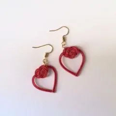 水引 ハートのピアス ミニ