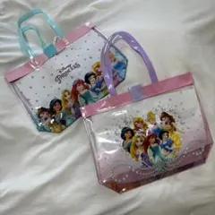 ディズニープリンセス　ビニールバッグ　プールバッグ　2種類セット　まとめ売り