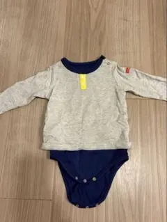 miki HOUSE ロンパース 80サイズ グレー・ネイビー