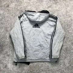 アディダス リバーシブル ジャケット アウター 刺繍ロゴ ビッグロゴ Mサイズ