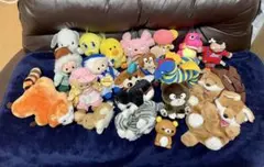 【超お得】ぬいぐるみ17体 ＆ リラックマ貯金箱＆きつねポシェット２個セット