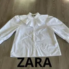 バースデーバッシュ　レースブラウス フリル襟 春 ホワイト　M ZARA