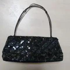 via demizon doux パーティーバッグ　黒　スパンコール