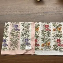 renoma フラワープリント ハンカチ 2枚セット