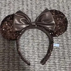 ディズニー カチューシャ ミニー スパンコール ブラウン