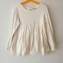 プティマイン　チュニック　カットソー　ペプラム　裏起毛