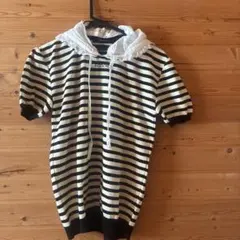 INGEBORG フリル付きフード 半袖Tシャツ