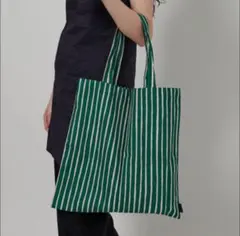 マリメッコ marimekko ピッコロ グリーン×ライトピンク トートバッグ