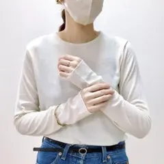 リブ 長袖 Tシャツ