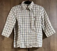 バーバリーブルーレーベル シャツ ノバチェック 7分袖 Lサイズ 40