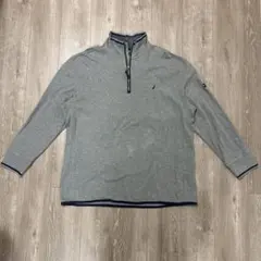 NAUTICA メンズ ハーフジップスウェット XXL グレーのサムネイル