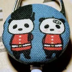 リールキーホルダーᎢ449★ハンドメイド　ロンドン♡ぱんだちゃん