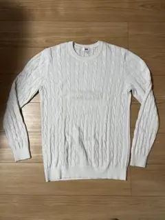 UNIQLO ケーブル編みセーター L ホワイト