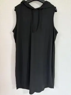 SHEIN フード付きノースリーブワンピ 黒 XLのサムネイル