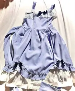 新品　Maria pipi マリアピピ 水着 水色フリルゴスロリワンピース 新品 Maria pipi マリアピピ 水着 水色フリルゴスロリワンピース