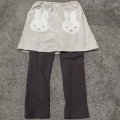 プティマイン　ミッフィーモチーフつきスカッツ　レギンス　スカート　110
