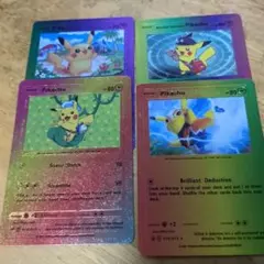 タ*照様 ピカチュウセット4枚　ポケモンカード