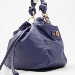 COACH レザー 2way ワンショルダー ハンドバッグ パープル 極美品