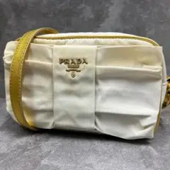 ⭐️PRADA⭐️プラダ ナイロン リボン ショルダー バッグ ホワイト