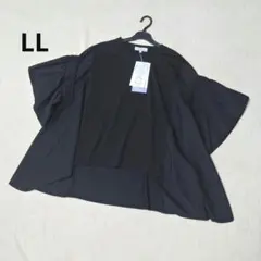 新品 大きいサイズ LL シーズンリーズン ワイド布帛切り替えプルオーバー 黒