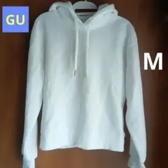 ♥新品・未着用♥GU　パーカー　スウェット　フード付き　長袖　白　ホワイト　M