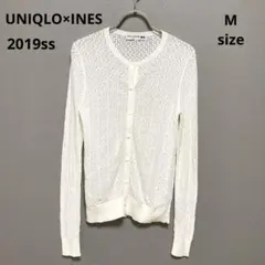 2019ss UNIQLO×INES 透かし編みカーディガン M ホワイト