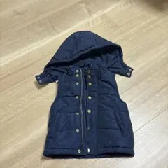 petit main ネイビー中綿ベスト Sサイズ