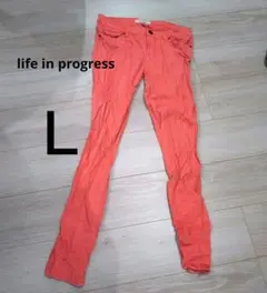 life in progress スキニーパンツ オレンジ JP 71