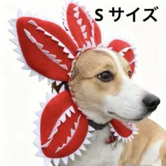 S サイズ ペット用 食人花 かぶりもの 犬用変身帽子 ハロウィン