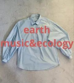 earth music&ecology ブラウス 水色 シャツ