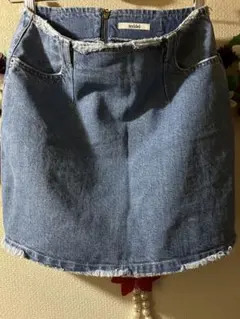 スナイデルsnidel デニムミニタイトスカート1