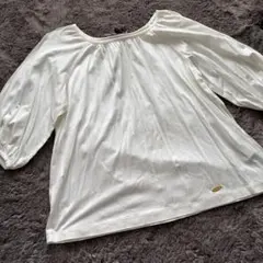 ホワイト 五分袖 トップス ブルーレーベル