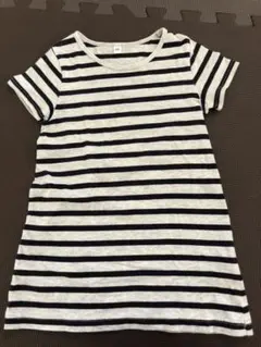 無印良品 キッズ ボーダーワンピース100